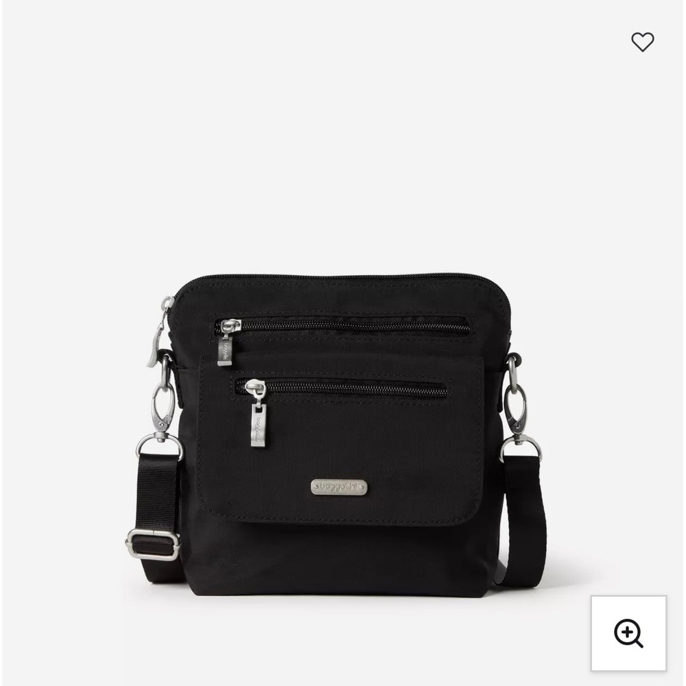 baggallini Let's Escape Black Nylon Travel Gorpcore Utility Crossbody Bag NWT